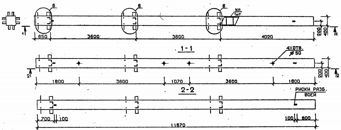 Колонна 2КБ 36.119-1-с Серия 1.020.1-2с/89